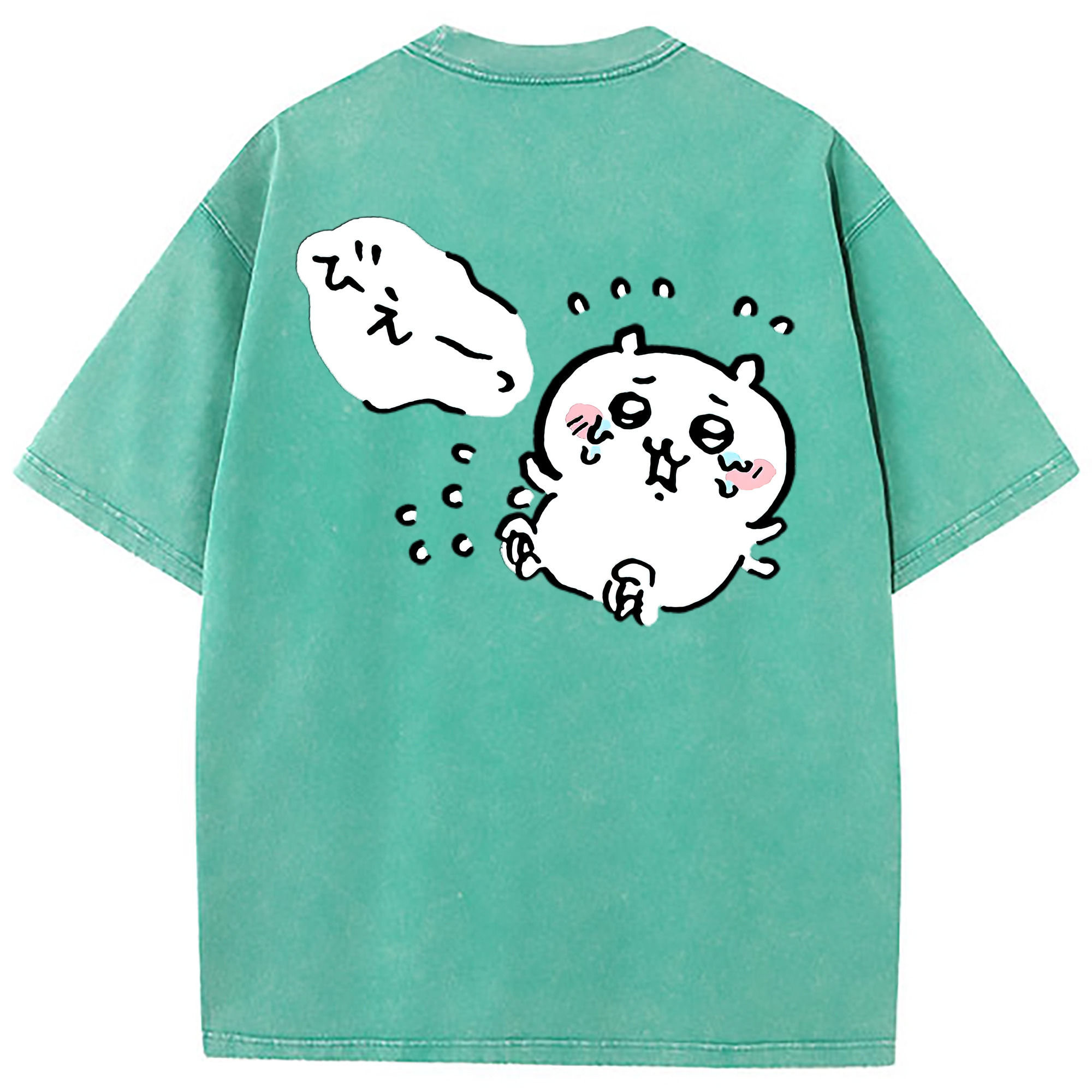 （画像用） ちいかわ ちいかわ Chii-kawa chiikawa 綿100% ヴィンテージ風 半袖Tシャツ（背面プリント）